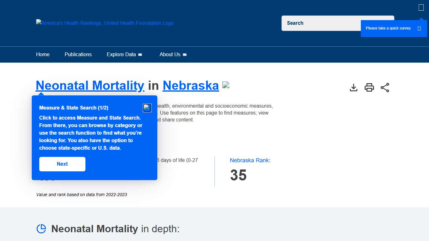 Explore Neonatal Mortality in Nebraska AHR